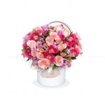 Arreglos florales vintage en caja con servicio en Quito y cumbaya
