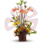 Farah - Arreglos frutales para hombre, arreglos frutales sin chocolate, canastas de frutas, arreglos con flores y frutas