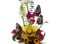 Arreglos floresles con orquidea y mini rosas