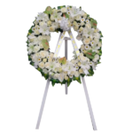 Corona de flores para velorio de condolencia